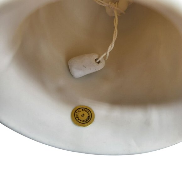 1990's Arctic Kids of Alaska Porcelain Bell Eskimo Child & Baby Seal Figurine - Picture 5 of 10